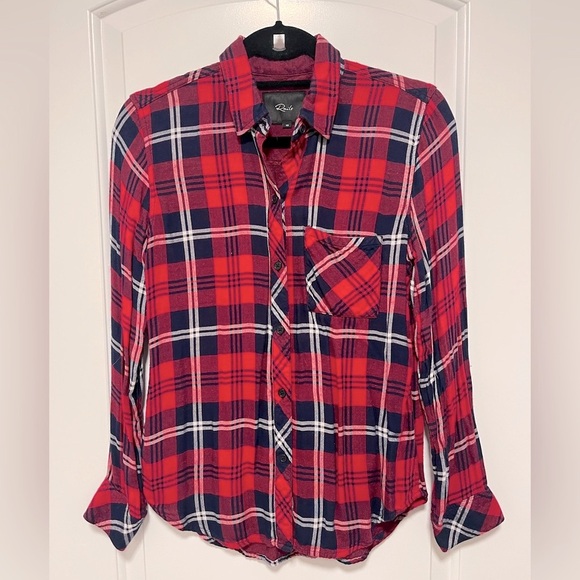 Rails - Red Plaid Button Down Shirt Size XS - Picture 1 of 3
